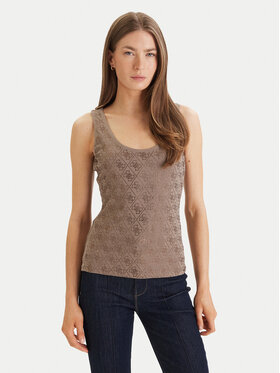 Guess Guess Top W6GP10 K2932 Rjava Regular Fit