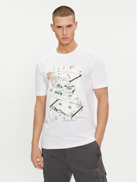 BOSS Boss T-shirt Te_Cassatte 50516003 Bijela Regular Fit