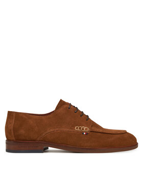 Tommy Hilfiger Tommy Hilfiger Półbuty Hilfiger Thunit Suede M Toe Shoe FM0FM05468 Brązowy