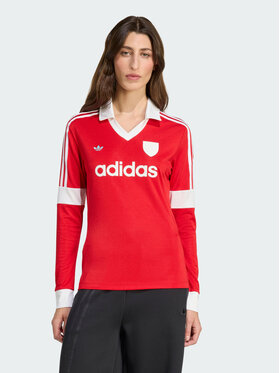 adidas adidas Longsleeve Graphic Football Czerwony Slim Fit