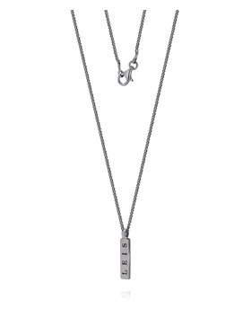 Leis Leis Naszyjnik Minimal Black Neck Srebrne rodowanie