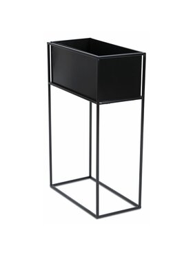 MIAhome MIAhome Kwietnik ze skrzynią 70x44 cm czarny Czarny