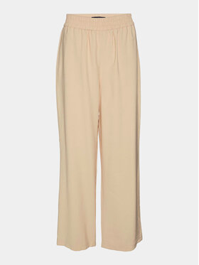 Vero Moda Vero Moda Kalhoty z materiálu Carmen 10278926 Béžová Wide Leg