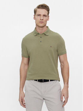 Tommy Hilfiger Tommy Hilfiger Polo marškinėliai 1985 MW0MW17771 Žalia Slim Fit