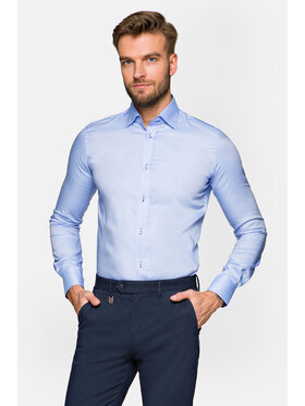 Lancerto Lancerto Koszula Maia 8 Błękitny Regular Fit