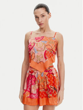 Guess Guess Top E5GH02 WH4V0 Orange Regular Fit