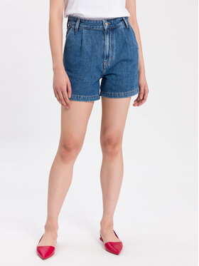 Cross Jeans Cross Jeans Szorty jeansowe B 596-005 Niebieski Regular Fit