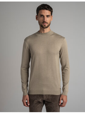 Borgio Borgio Sweter grotte_bz3 Beżowy Slim Fit