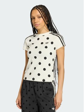 adidas adidas T-Shirt 161803 Kremowy Slim Fit
