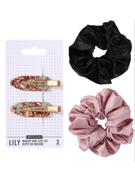 Sister Young Sister Young Klipsy do włosów do makijażu LILY oraz gumki scrunchie LILU Akcesoria do włosów