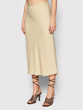 Calvin Klein Calvin Klein Midi sijonas Bias K20K203514 Smėlio Regular Fit