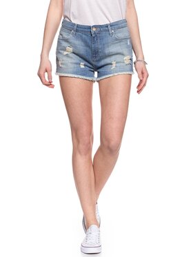 Wrangler Wrangler Pantaloncini di jeans BOYFRIEND Blu Loose Fit