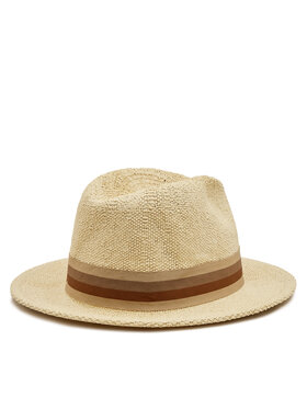 Brixton Klobuk Roma Straw Fedora 11614 Rjava