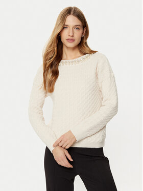 Rinascimento Rinascimento Sweter CFM0011717003 Écru Regular Fit