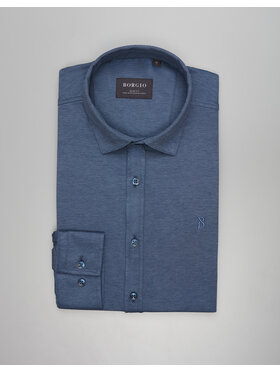 Borgio Borgio Koszula raguza 00496 Niebieski Slim Fit