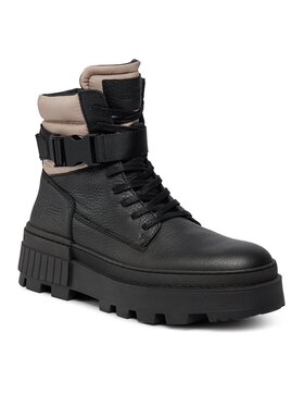 Tommy Hilfiger Tommy Hilfiger Ορειβατικά παπούτσια Th Elevated Chunky Lth Bkle Boot FM0FM04909 Μαύρο