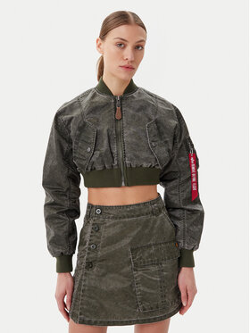Alpha Industries Alpha Industries Kurtka bomber MA-1 Vintage 156002 Zielony Regular Fit