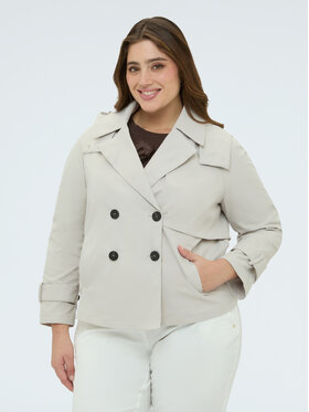 Fiorella Rubino Fiorella Rubino Płaszcz zimowy 8004T000352N011 Biały A-Line Fit