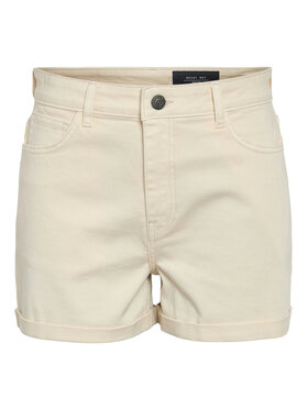 Noisy May Noisy May Szorty jeansowe Moni 27029546 Beżowy Slim Fit