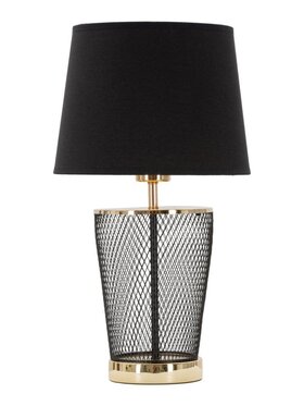 MIAhome MIAhome Lampa stołowa druciana złoto Chaine 25x44 Czarny
