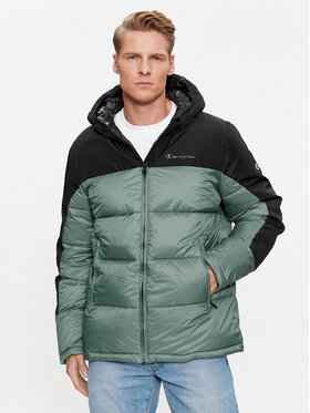 Champion Champion Daunenjacke Hooded Jacket 219190 Grün Regular Fit