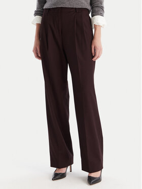Tommy Hilfiger Tommy Hilfiger Kalhoty z materiálu WW0WW48358 Bordó Relaxed Fit