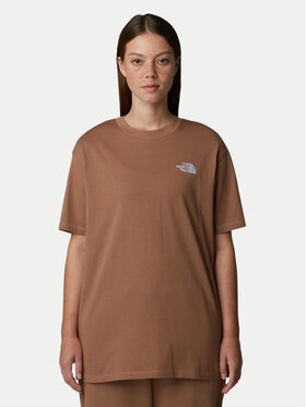The North Face The North Face Marškinėliai Simple Dome NF0A87NQ Ruda Oversize