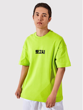 Togoshi Togoshi T-Shirt Unisex TG22-TSM002 Zielony Oversize