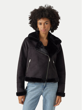 Vero Moda Vero Moda Cappotto in shearling Peggy 10290150 Nero Regular Fit