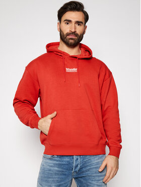 Wrangler Wrangler Bluza Hoodie W6E1HAXA4 112130724 Czerwony Regular Fit