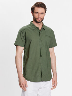 INDICODE INDICODE Koszula Rollo 20-333 Khaki Regular Fit