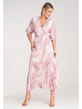 FIGL FIGL Sukienka koktajlowa M1139 Różowy A-Line Fit