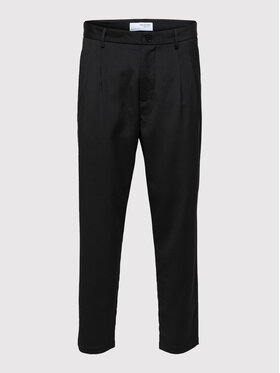 Selected Homme Selected Homme Kalhoty z materiálu Ryan 16085392 Černá Slim Fit
