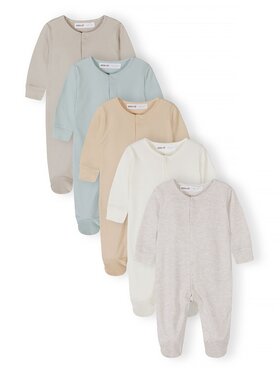 minoti minoti Komplet pajacy NOSBABYPACK6 Beżowy Regular Fit