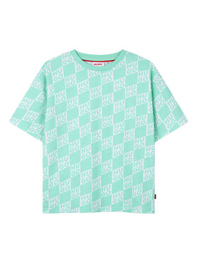 HUGO HUGO Marškinėliai G01022 S Žalia Loose Fit