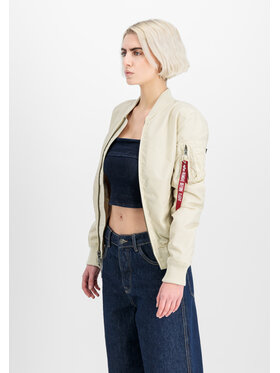 Alpha Industries Alpha Industries Kurtka bomber MA-1 TT Light Bomber Jacket Women Beżowy Slim Fit