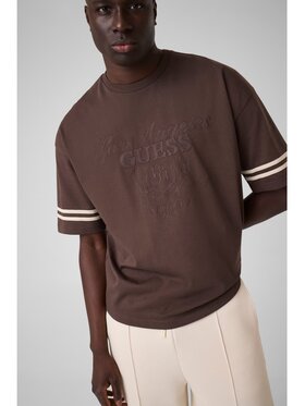 Guess Guess Тишърт 183471 Кафяв Classic Fit