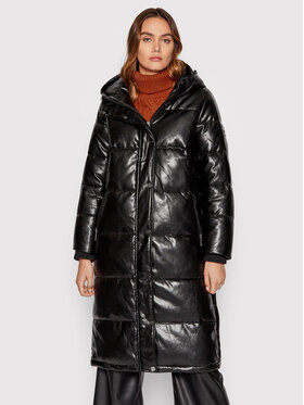 DKNY DKNY Ādas imitācijas jaka DL1MPH53 Melns Regular Fit