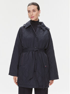 Tommy Hilfiger Tommy Hilfiger Prechodný kabát WW0WW40469 Tmavomodrá Relaxed Fit
