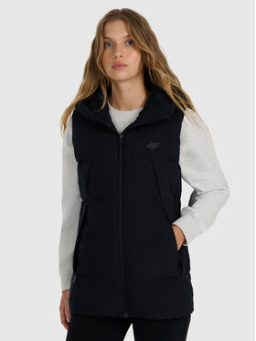 4F 4F Bezrękawnik MIDSHOP TEXTILE Czarny Regular Fit