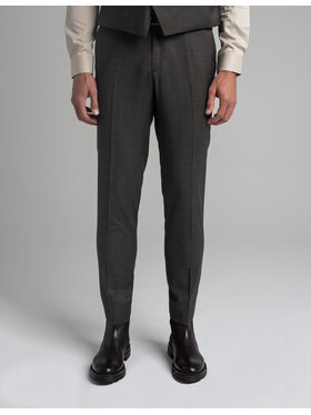 Borgio Borgio Spodnie garniturowe Pertosa Brązowy Slim Fit