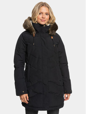 Roxy Roxy Kurtka puchowa Ellie Jk Otlr ERJJK03554 Czarny Regular Fit
