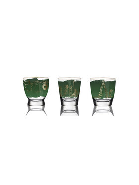 VOLA VOLA Zestaw zestaw 3 świeczników szkl. Tealight h=10cm Christmas Zielony