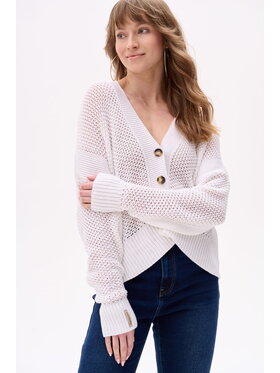 blue shadow blue shadow Kardigan Balli Écru Regular Fit