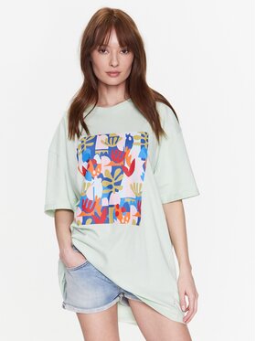 LTB LTB T-Shirt Sileze 80013 60181 Zelená Oversize