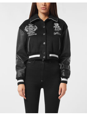 PHILIPP PLEIN PHILIPP PLEIN Kurtka skórzana 27275 Czarny Slim Fit