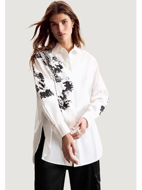 Desigual Desigual Сорочка Orchid Lacroix 26SWCW29 Білий Oversize