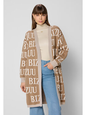 BIZUU BIZUU Kardigan CHIOS Beżowy Standard Fit