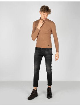 Takeshy Kurosawa Takeshy Kurosawa Sweter 83058 | Dolcevita Costina Lana Brązowy Slim Fit