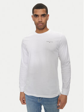 Tommy Jeans Tommy Jeans Longsleeve Linear DM0DM18551 Weiß Slim Fit